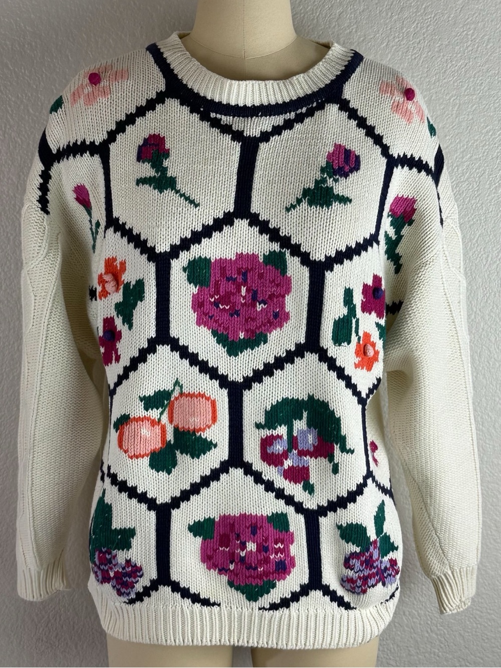 Birch Bros by The Eagle's Eye Vintage 80s 90s Pullover Knit Sweater Medium